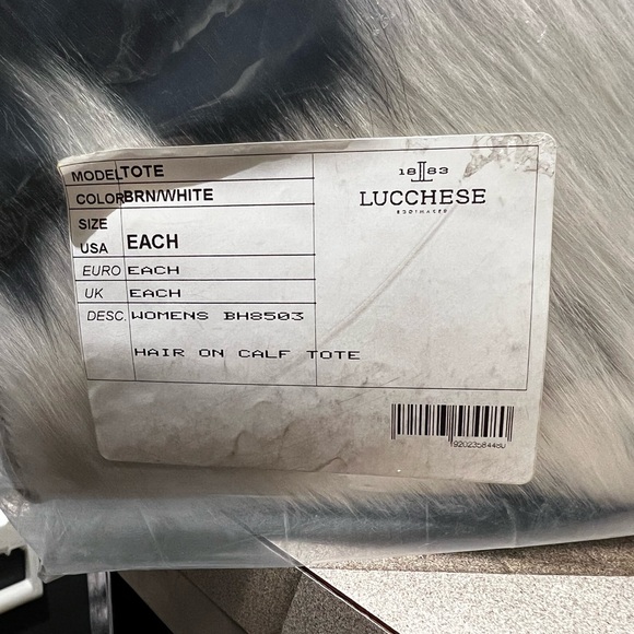 Lucchese Black and White Hair-On Tote Bag - Picture 6 of 7